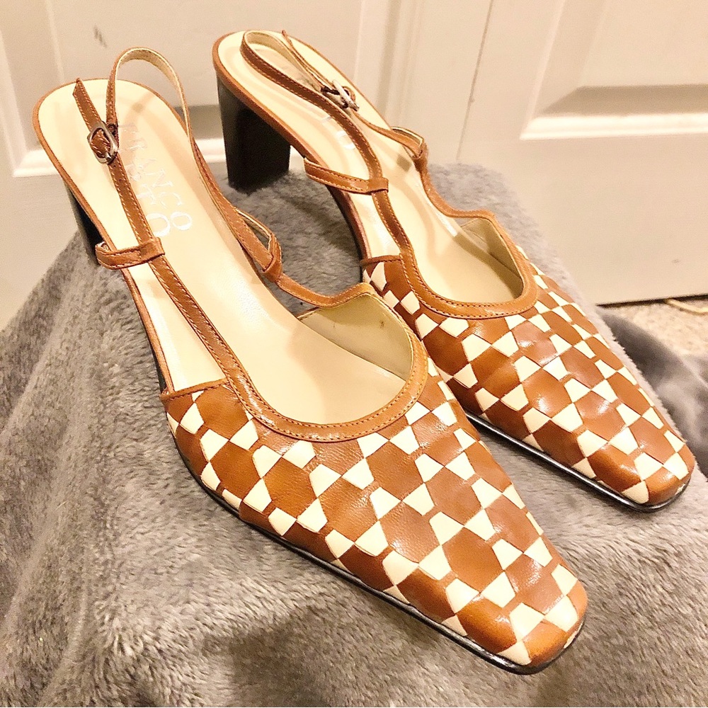 Caramel and cream Franco Sarto pumps